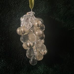 Pottery Barn glass grapes ornament.